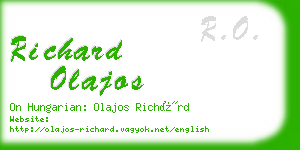 richard olajos business card